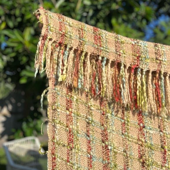 Target @Home Neutral Woven Throw – Boho Farmhouse Fringe Blanket Cottagecore - Picture 5 of 6